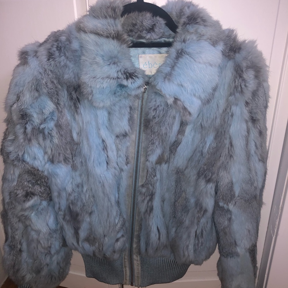 Blue & Gray Ébène Fur Coat